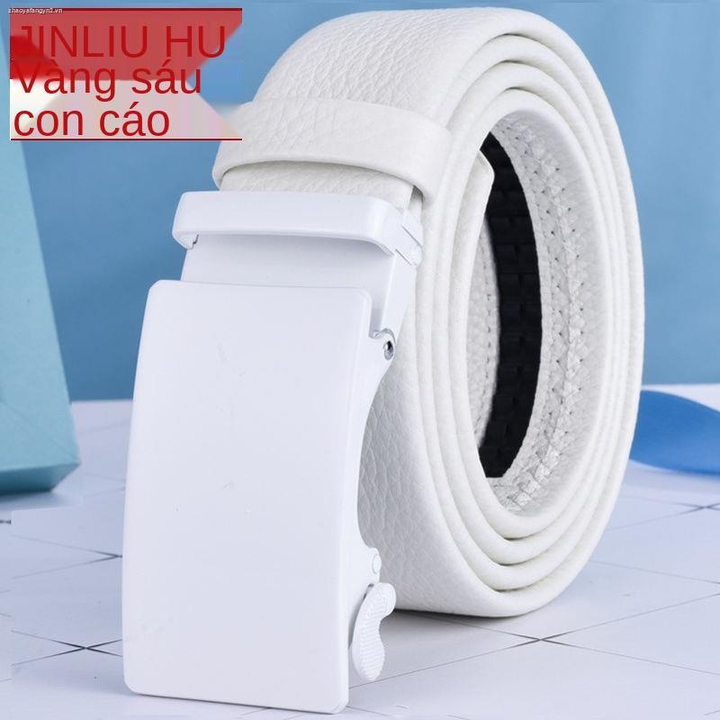 Thắt lưng da bò mềm khóa cài tự động đa năng phong cách Hàn Quốc đơn giản thời trang cho nam