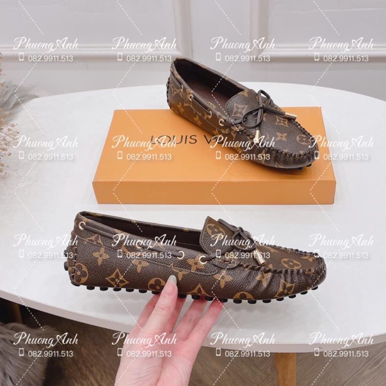 Giầy Moca LV Hoa Nâu