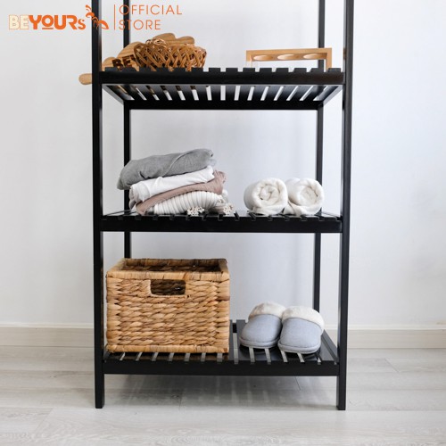 Kệ để lò vi sóng 4 tầng BEYOURs Oven Rack 4Fgỗ thông nhập khẩu chắc chắn, chịu lực tốt (2 màu: gỗ, đen)