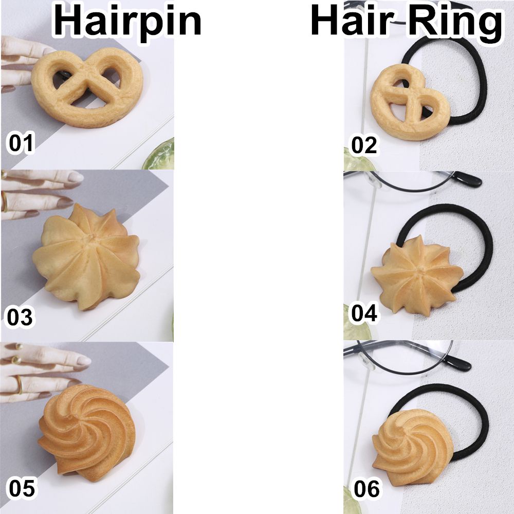 Dây Buộc Tóc Co Giãn Hình Bánh Quy Dễ Thương Sáng Tạo