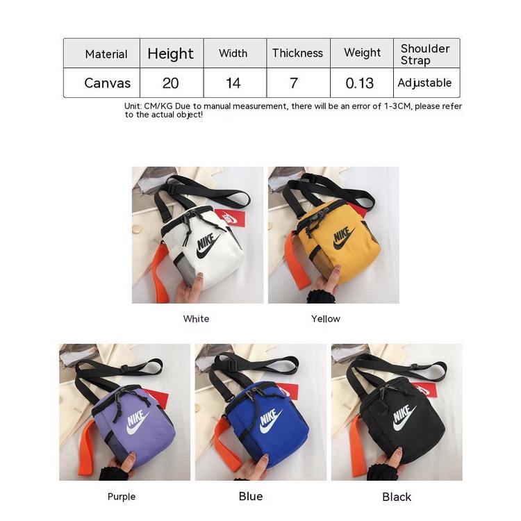 Nike Túi đeo Chéo Thời Trang Cho Nam NỮ Và Nữ Kiểu Mới Chữ