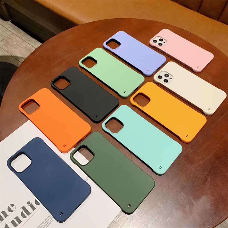 Ốp Điện Thoại Không Khung Vân Kim Loại Nhám Cho iPhone14 13 14ProMax xr 12 13 14Plus