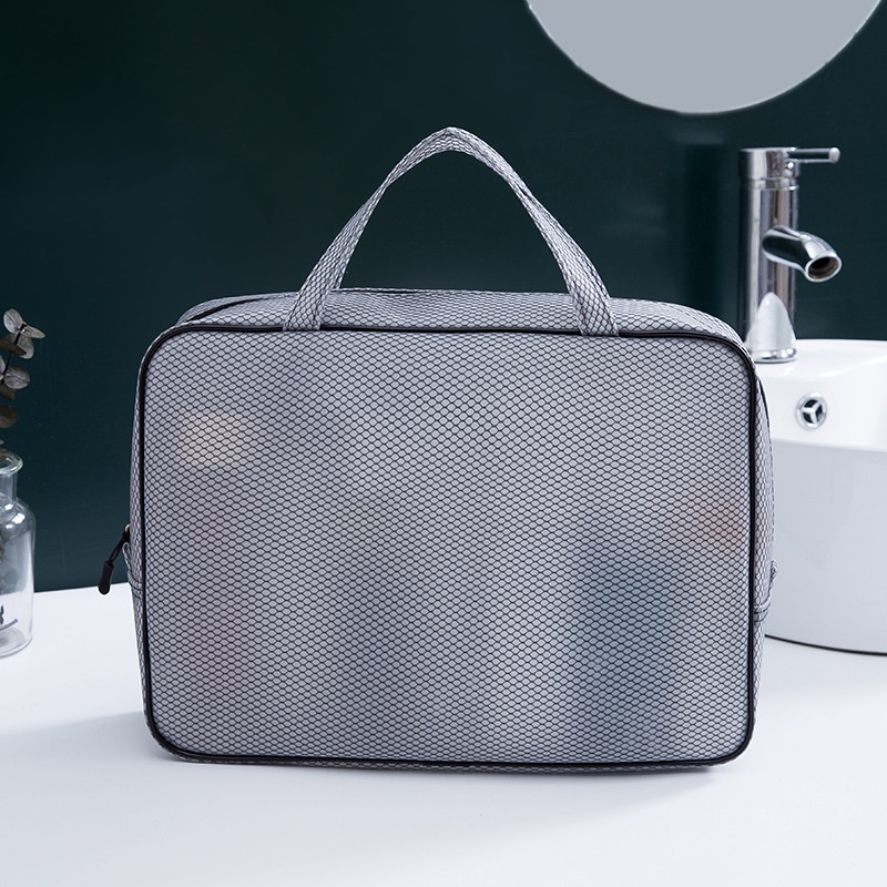 Túi EVA đựng mỹ phẩm đồ giặt giũ có kẹp lưới sức chứa lớn chống thấm nước du lịch