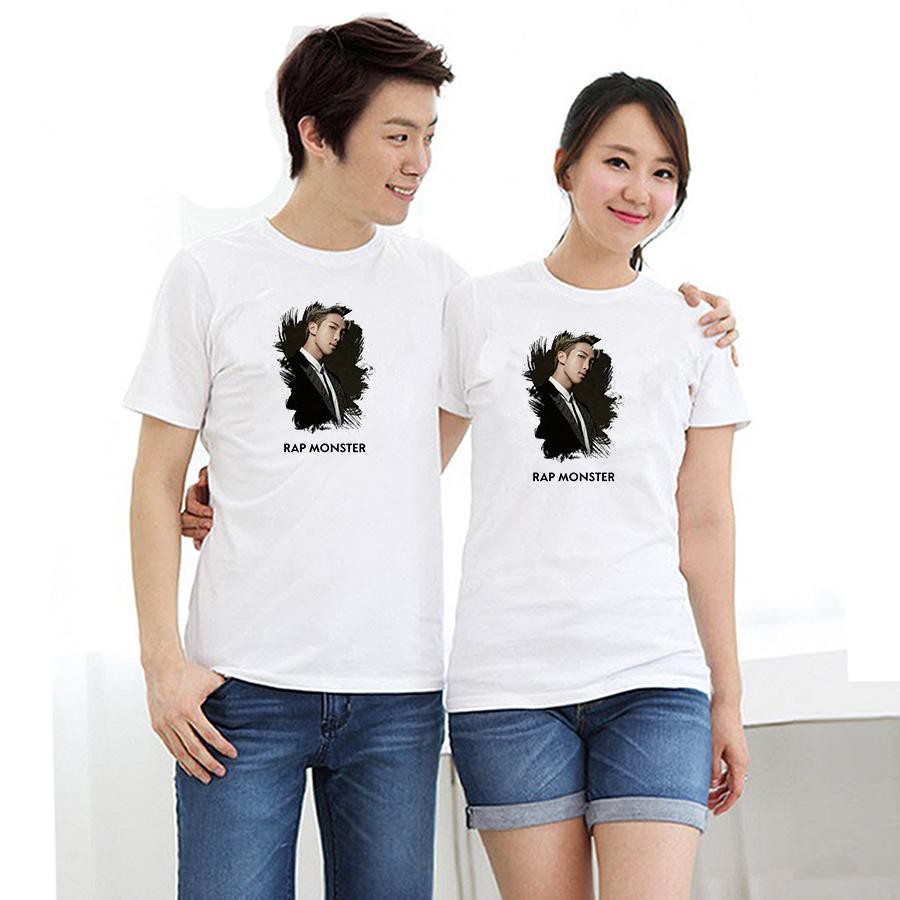Áo thun cặp đôi in hình Rap Monter form rộng phong cách hàn quốc