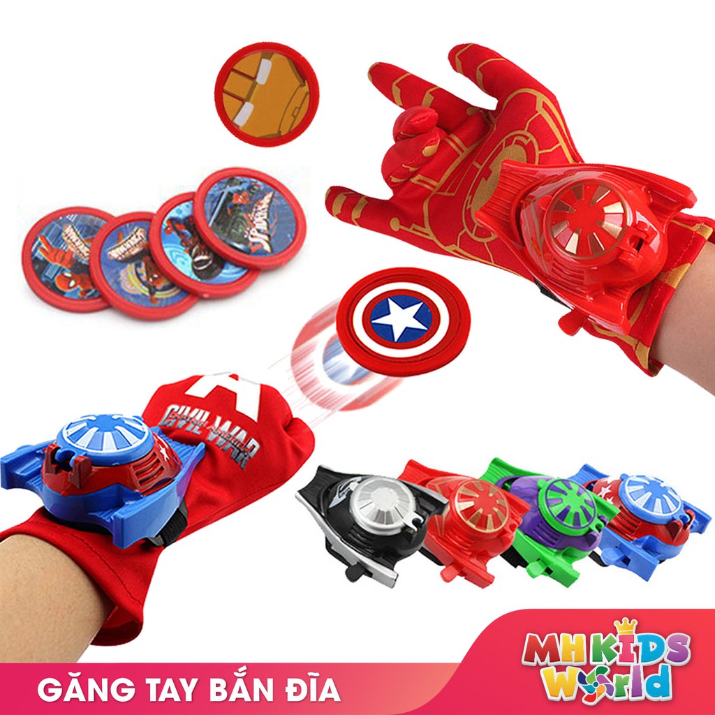 Găng tay bắn đĩa Avengers đồ chơi hóa trang cosplay halloween chơi Trung Thu, Sinh nhật cho trẻ em lứa tuổi 5+