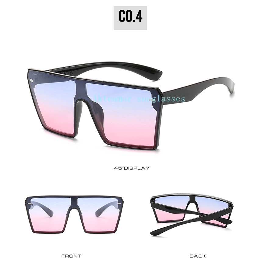 Kính Mát Gọng Vuông Oversized Thời Trang Cho Nam Nữ