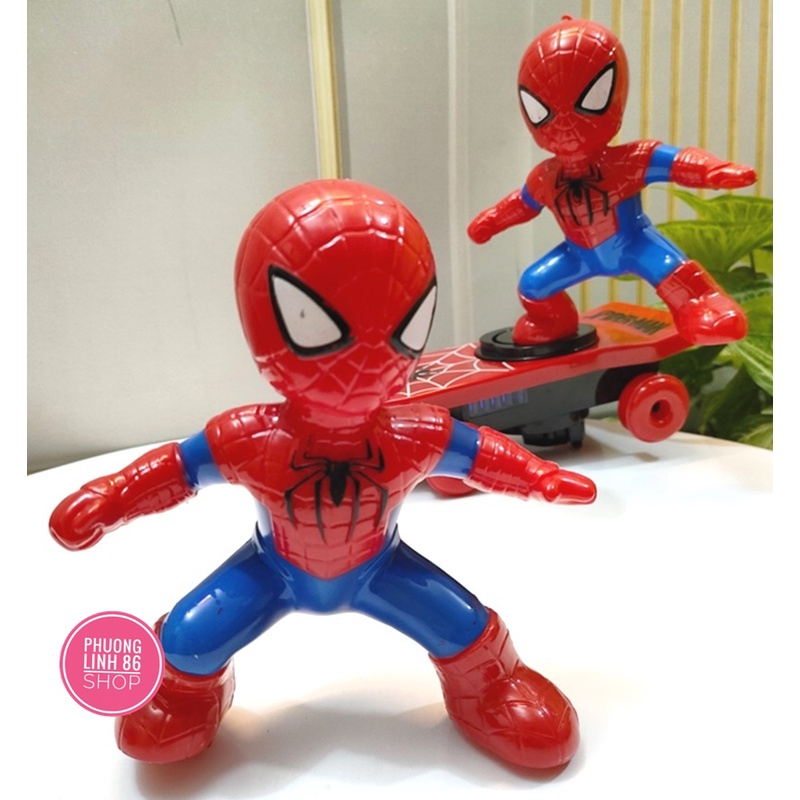Siêu Nhân Người Nhện Trượt Ván Lật Xoay 360 Độ Chất Liệu Nhựa Abs An Toàn Cho Bé shop Phương linh D4886