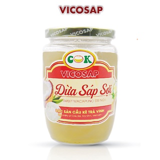 Dừa sáp sợi hũ 400ml Vicosap
