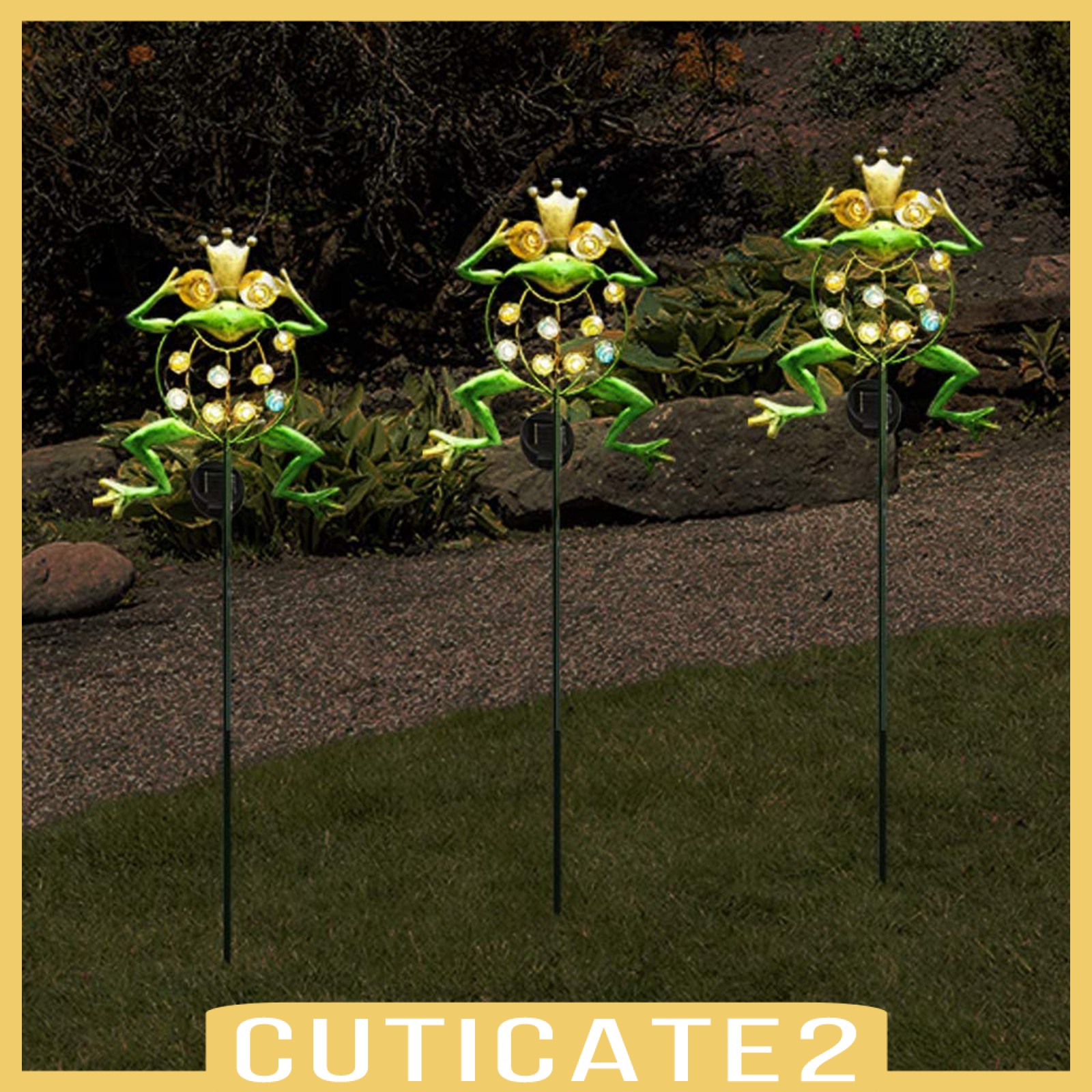 Bộ 2 Đèn Trang Trí Sân Vườn Chống Nước Chạy Bằng Năng Lượng Mặt Trời