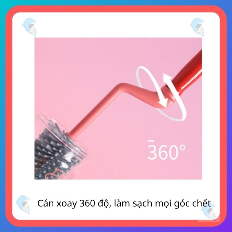 Bộ Cọ Rửa Bình Sữa Silicon Cao Cấp An Toàn 3 Chi Tiết Giúp Làm Sạch Và Loại Bỏ Vi Khuẩn