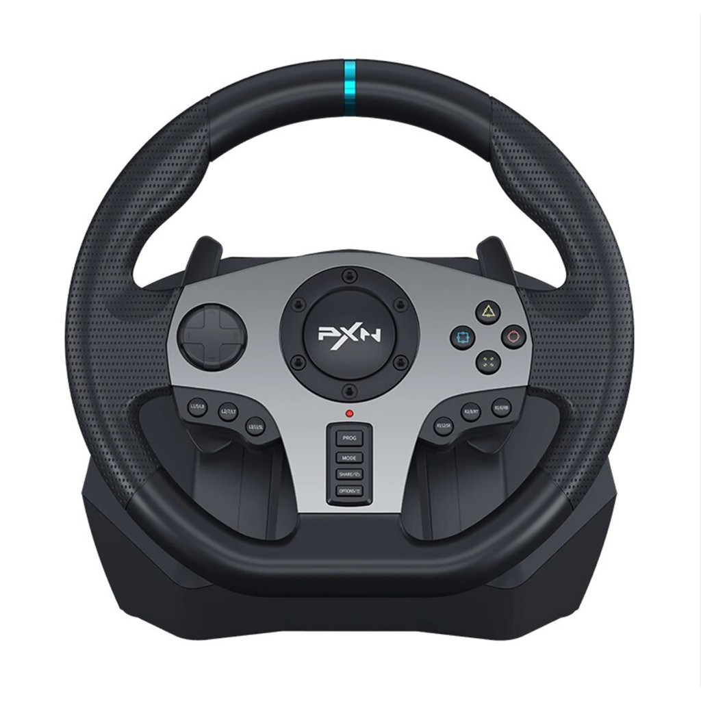 Vô lăng chơi game PXN V9 Gaming Racing Wheel - Vô lăng 270/900 độ , pedal chân côn , số sàn 7 cấp , Có RUNG