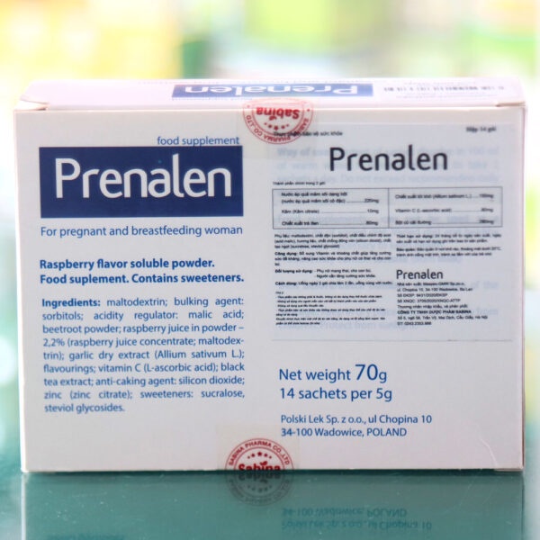 Prenalen- Hỗ trợ nâng cao sức khỏe cho phụ nữ có thai và cho con bú, tăng cường sức đề kháng cơ thể.
