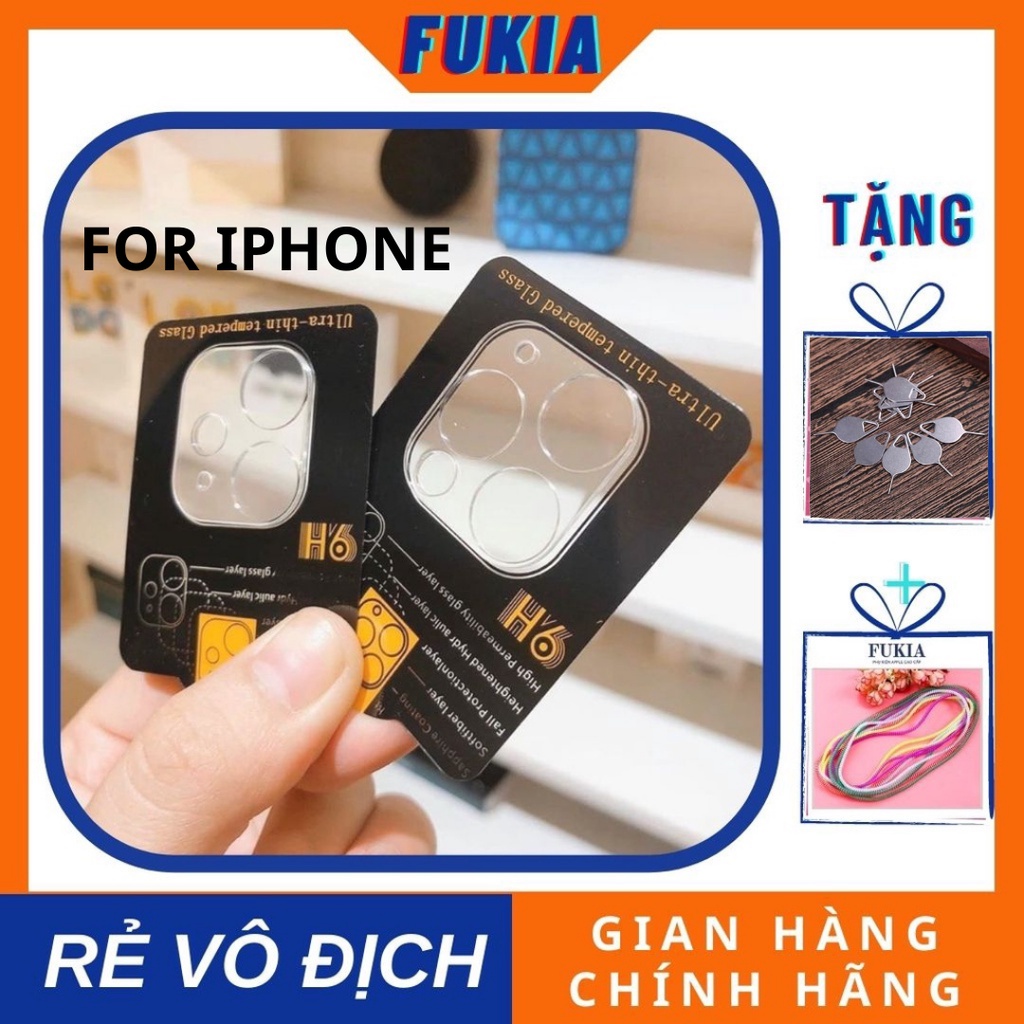 Kính bảo vệ camera [LOẠI A1 KÈM BỘ LAU] dành cho iPhone 14PRM/14Pro/14Plus/13PRM/13Pro/13/12PRM/12Pro/12/11PRM FUKIA