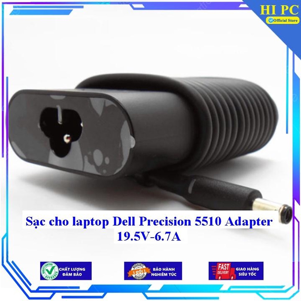 Sạc cho laptop Dell Precision 5510 Adapter 19.5V-6.7A - Hàng Nhập khẩu