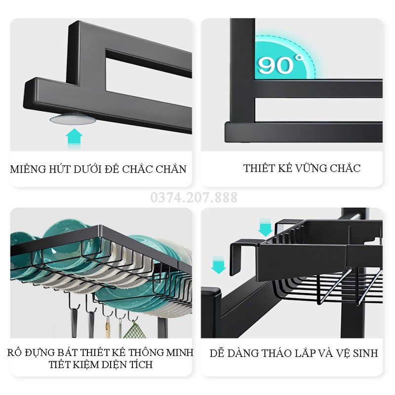 Kệ Chén Đa Năng, Giá Để Bát Đũa Tiện Lợi INOX Cao Cấp Jun.Home | BigBuy360 - bigbuy360.vn