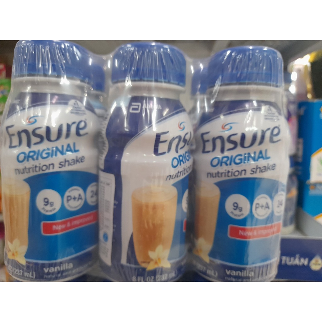 Sữa Bột Pha Sẵn Abbott Ensure Original Nutrition Shake Hương Vani Lốc