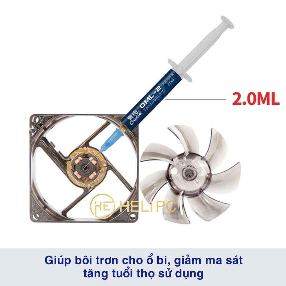 Dầu tra quạt tản nhiệt máy tính QML-2 Fan Lubricant chính hãng Qnplum 2ml