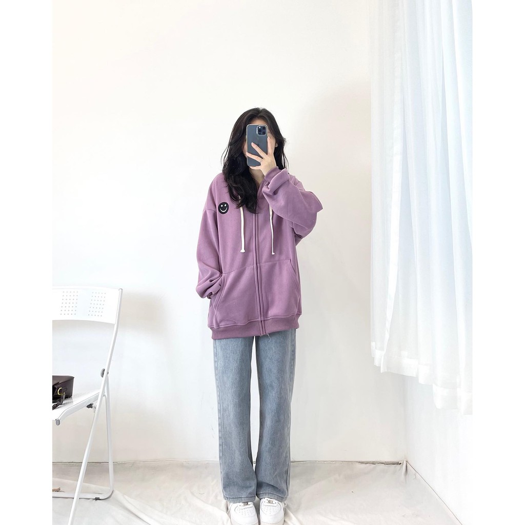 (FREESHIP) Áo khoác hoodie icon mặt cười hàng quảng châu Miho house