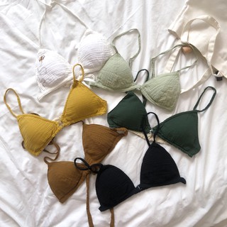 Bra Muslin Chip Muslin 🌸 May Theo Số Đo 🌸 Áo Lót/ Quần Lót Màu Trơn Vải Xô Muslin 🌸 Mềm Mại và Thoải Mái