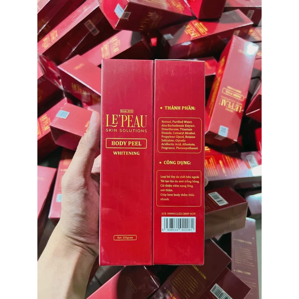 [CHE TÊN SẢN PHẨM] Peel Da Body Retinol Sáng Da, Mờ Thâm Le'Peau Chính Hãng
