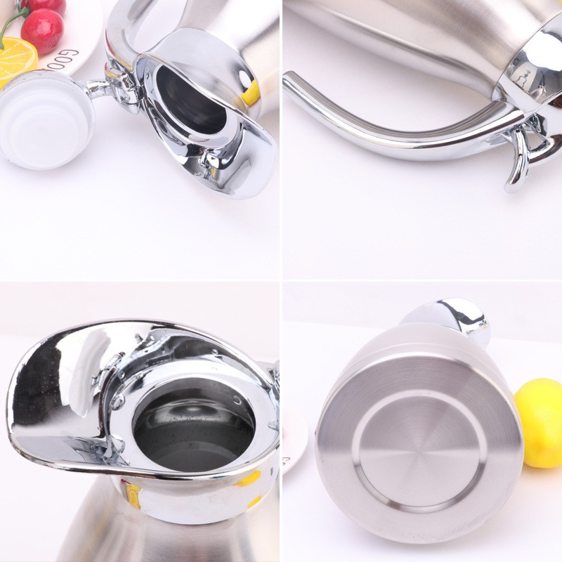 Bình pha trà giữ nhiệt 2000ml,bình đựng nước inox,bình phà trà cà phê tại nhà dung tích lớn có quai cầm