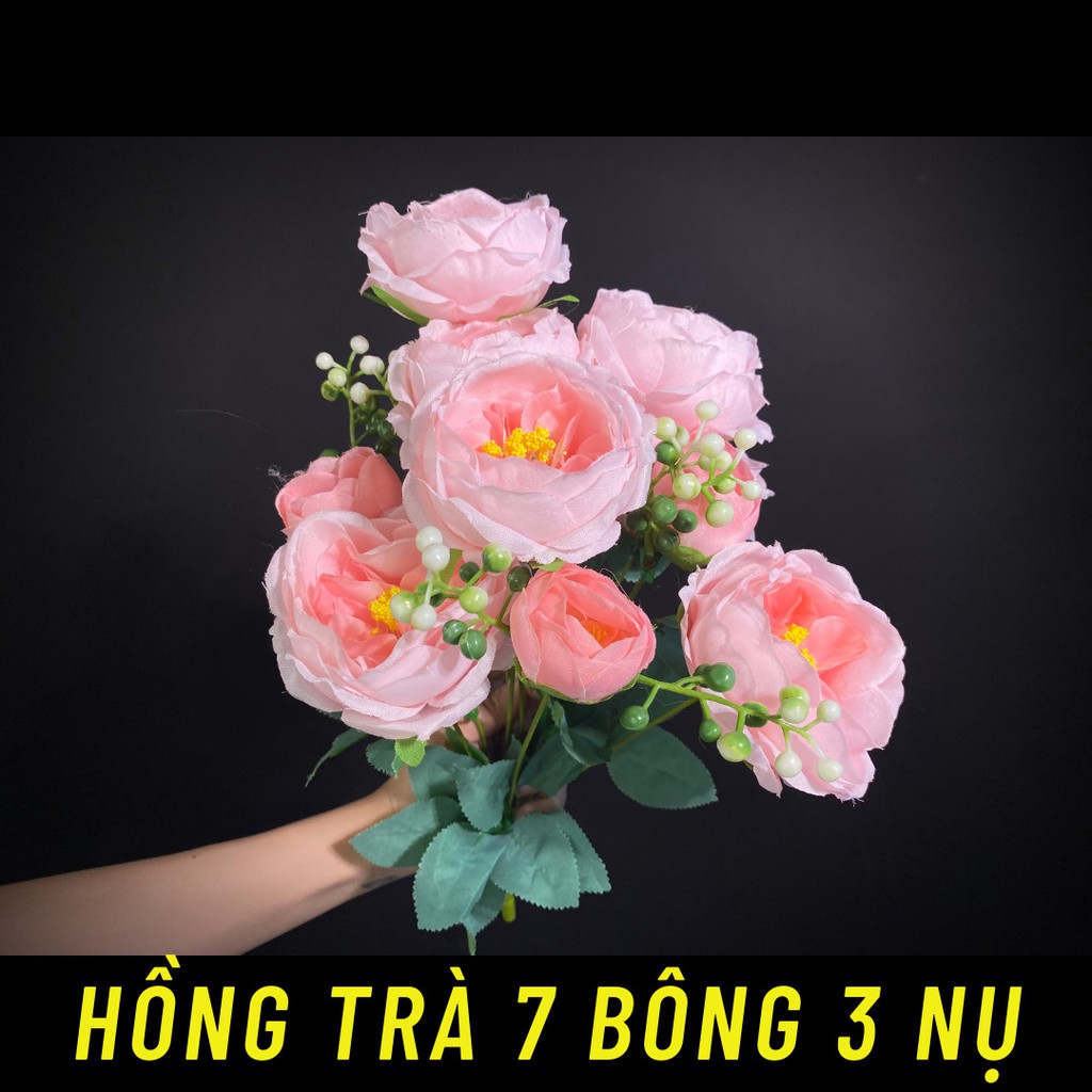 Hoa Hồng Trà 7 Bông 3 Nụ Cắm Cổng Cưới Trang Trí Độc Đáo ABSHOP COM VN