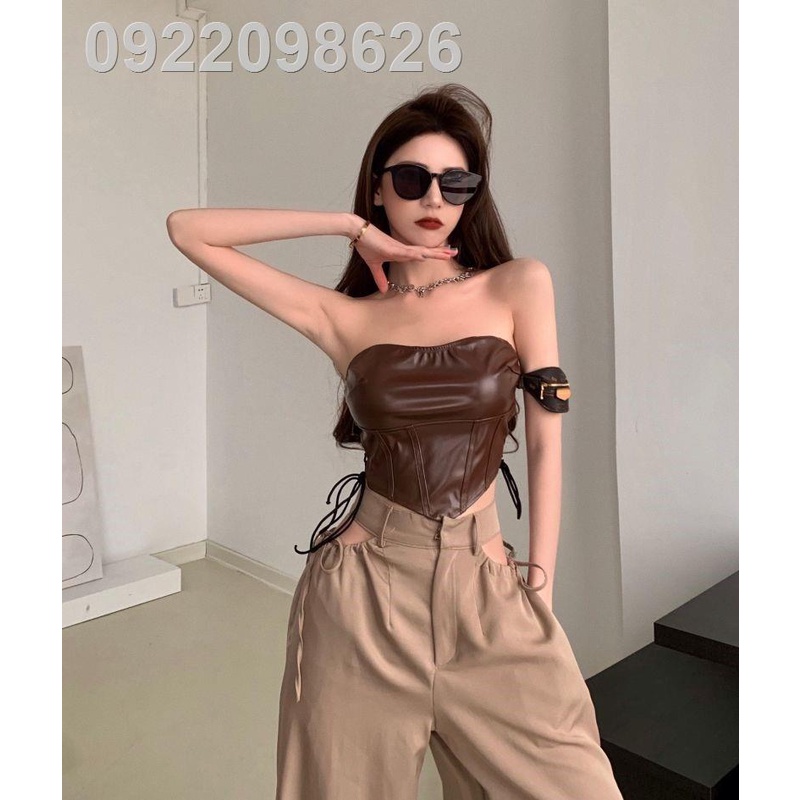 ✶Hot girl Âu Mỹ diện thiết kế áo vest không eo bó sát bên trên