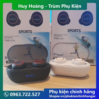 Tai Nghe Bluetooth Sport Sony TWS D76 2 Tai Có Dock Sạc