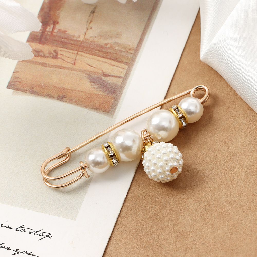 Ghim cài áo đính ngọc trai giả sang trọng thời trang dành cho nữ