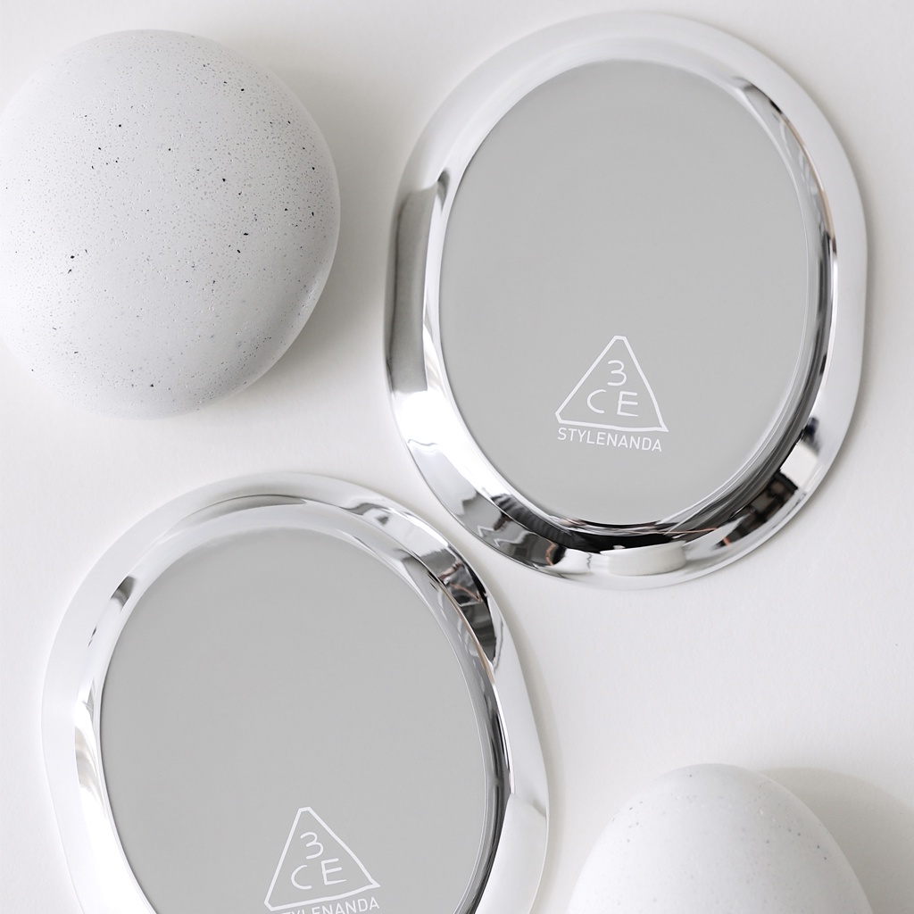 Gương tay hình bầu dục 3CE Oval Hand Mirror | Official Store Acc Make up Cosmetic