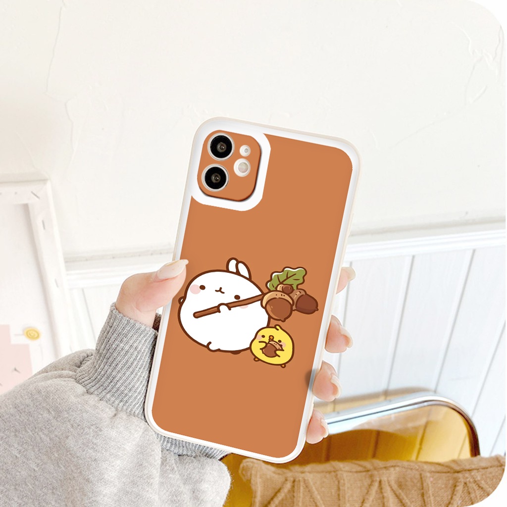 Ốp lưng iphone cạnh vuông lỗ camera Thỏ và Gà con ốp iphone 6/6splus/7/7plus/8/8plus/x/xr/xs/11/12/13/promax tr1099