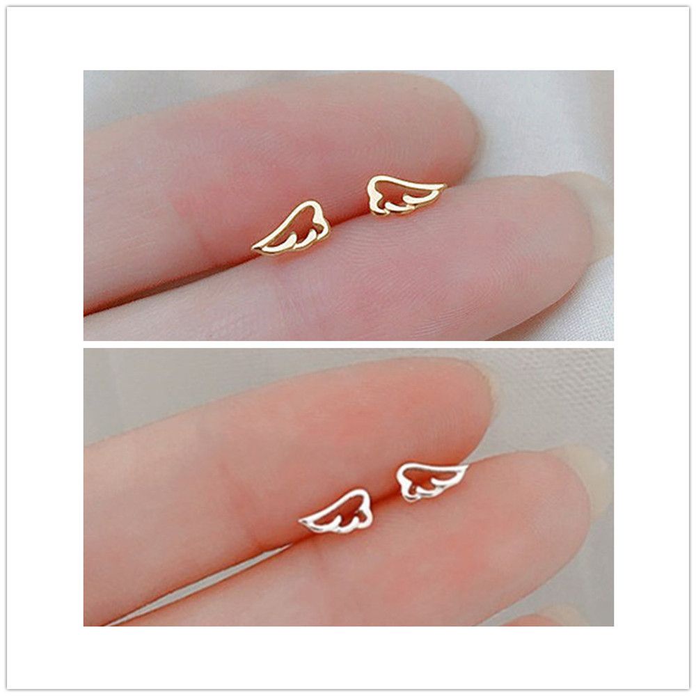 Okdeals Khuyên Tai Hình Cánh Thiên Thần Mini Đơn Giản Nhiều Màu Thời Trang Hàn Quốc Đơn Giản Cho Nữ