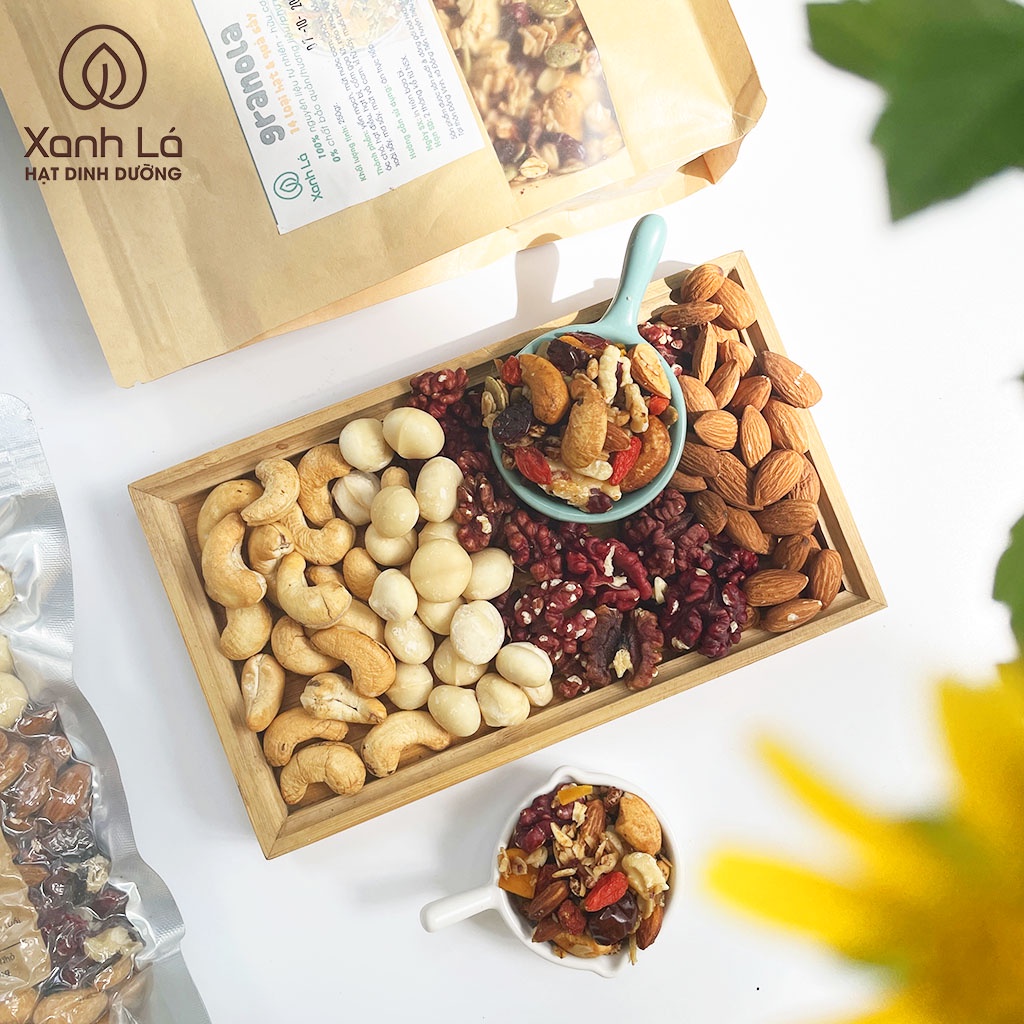 [Combo Bầu Khỏe] Granola Ăn Kiêng Siêu Hạt + Hạt dinh dưỡng mix 4 loại Xanh Lá