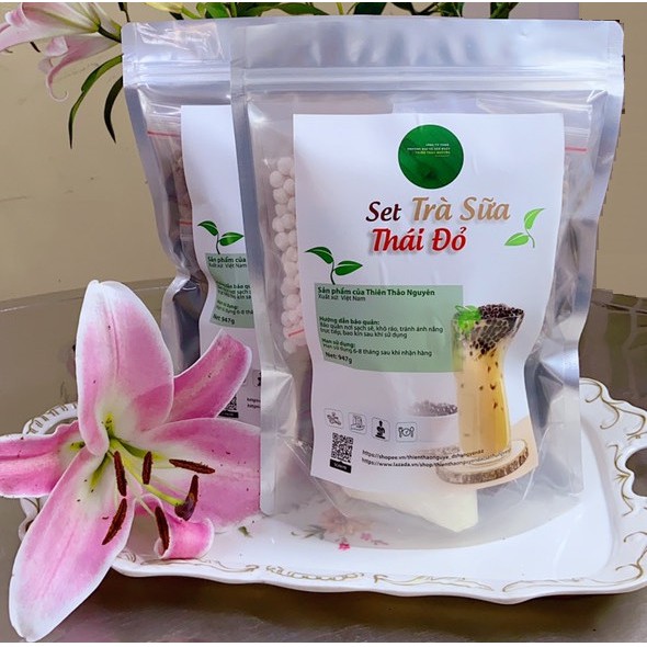 SET NGUYÊN LIỆU PHA TRÀ SỮA PHÚC LONG, THÁI ĐỎ, THÁI XANH (30-35 LY) BẾP THIÊN THẢO NGUYÊN