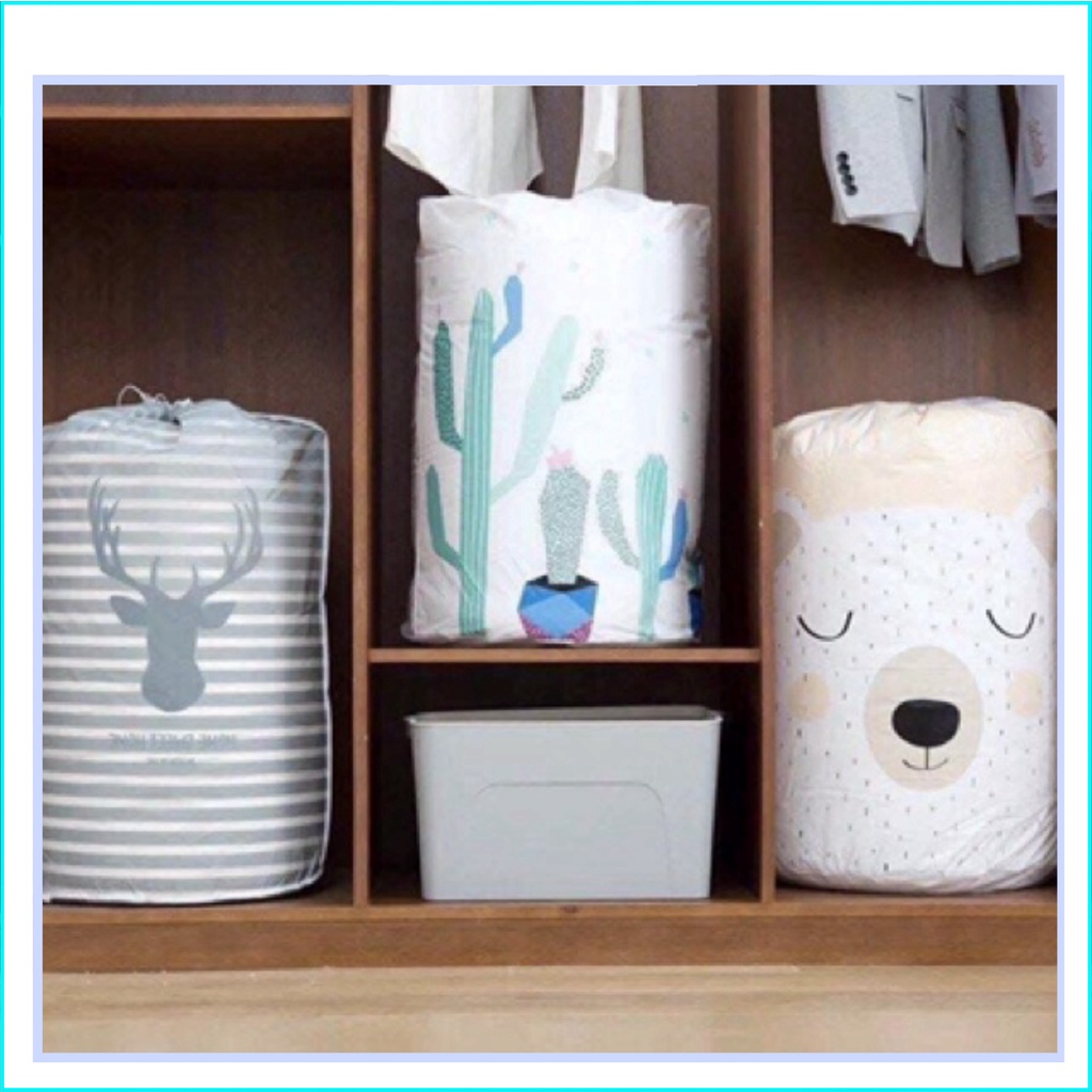 Túi dây rút vải dù nhựa chống thấm đựng chăn màn quần áo