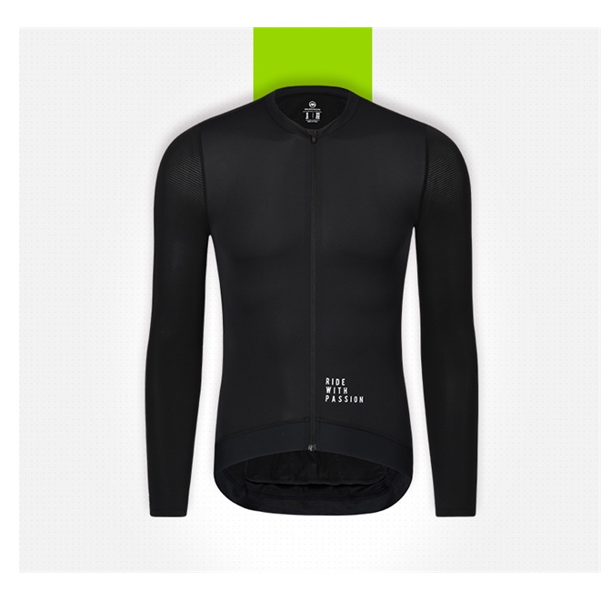 Áo  đạp xe dài tay Monton Traveler Max - Đen