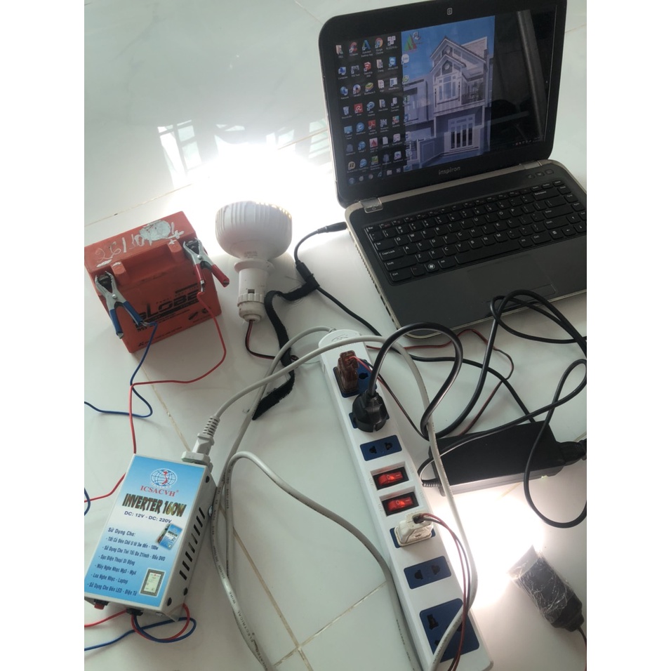 BỘ ĐẢO ĐIỆN-KÍCH ĐIỆN12vDC ra 220vDC -160W