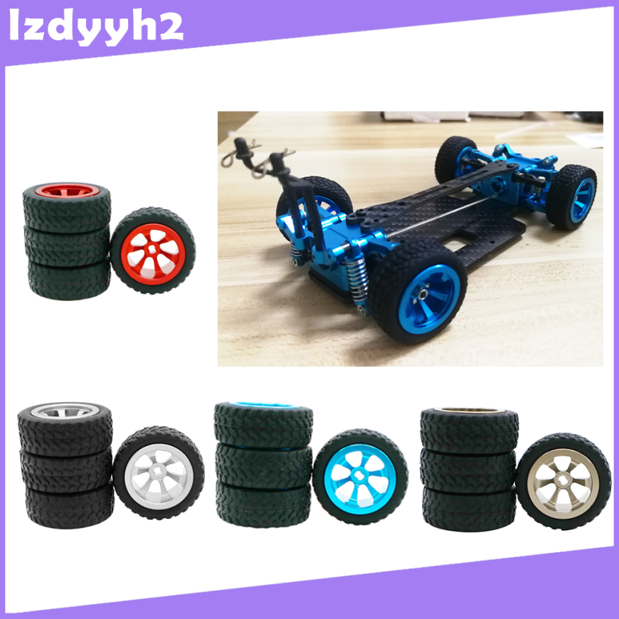Set 4 Bánh Xe Bằng Kim Loại Bền Bỉ Dành Cho Xe Hơi Điều Khiển Từ Xa WLtoys K969 K989 P929 1: 28