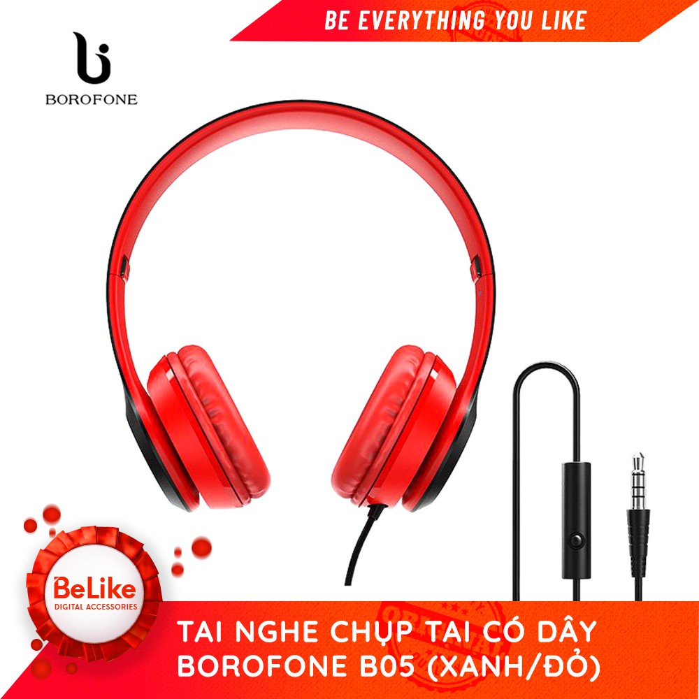 Tai nghe chụp tai có mic Borofone B05 - Hàng Chính Hãng