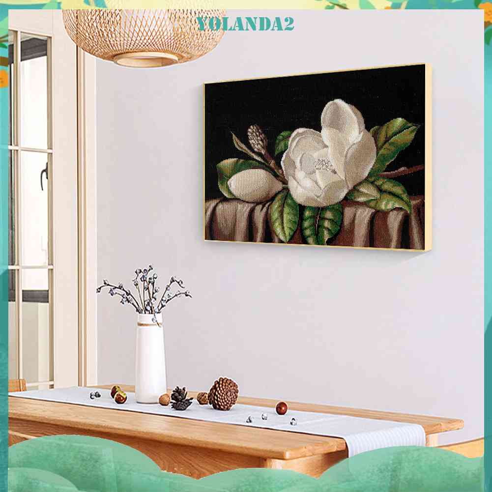 Bộ Tranh Thêu Chữ Thập DIY Hình Hoa Mộc Lan 11CT