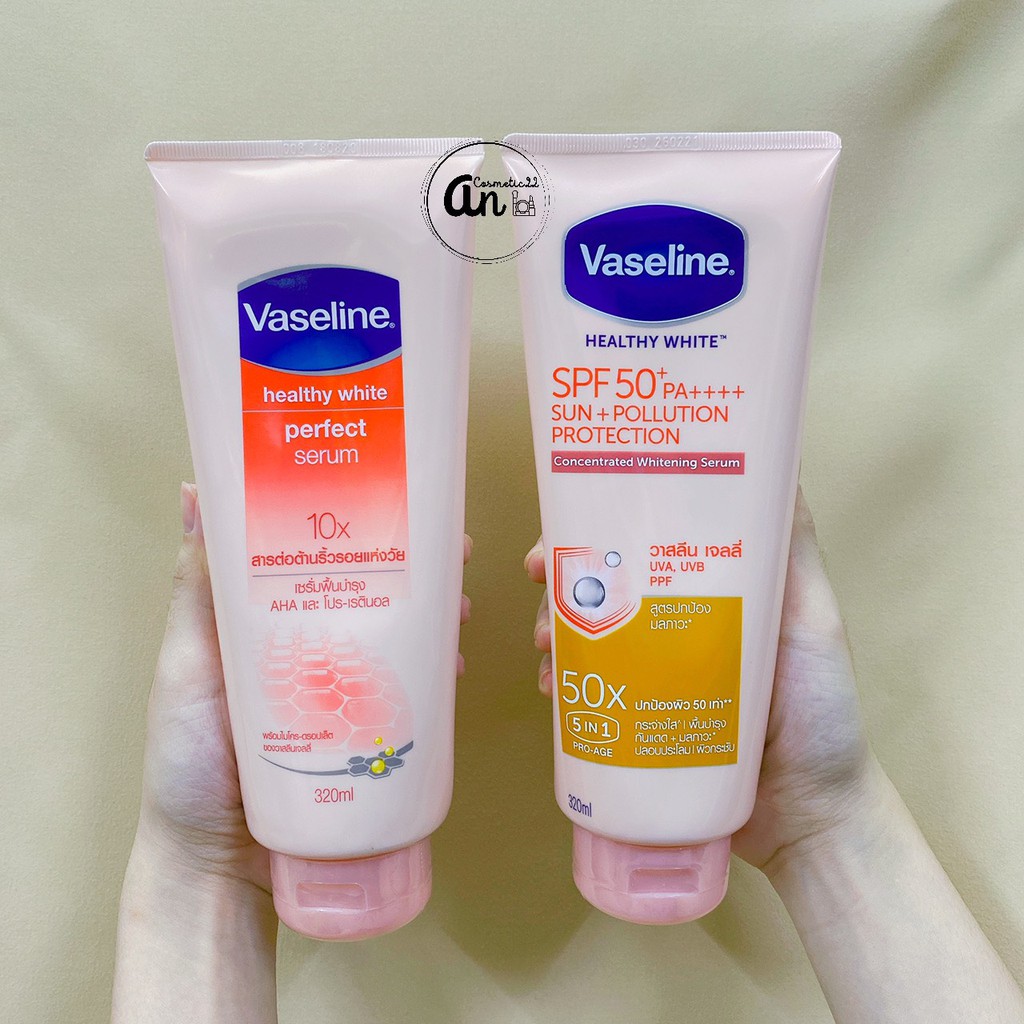 Dưỡng Thể Trắng Da Vaseline Healthy Bright Serum 50x/10x SPF50+ PA++++ 320ml, 200ml