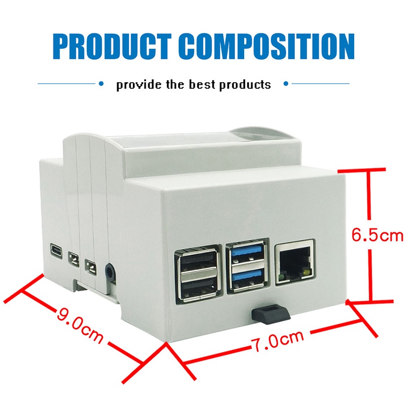 Vỏ Bảo Vệ Chất Liệu Abs Màu Trắng Cho Raspberry Pi 4 El B Raspberry Pi 4b