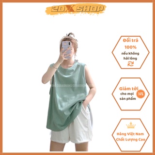 Bộ Tank Top Trơn 3 Lỗ Chất Liệu Cotton Cực Mát Hot Trend