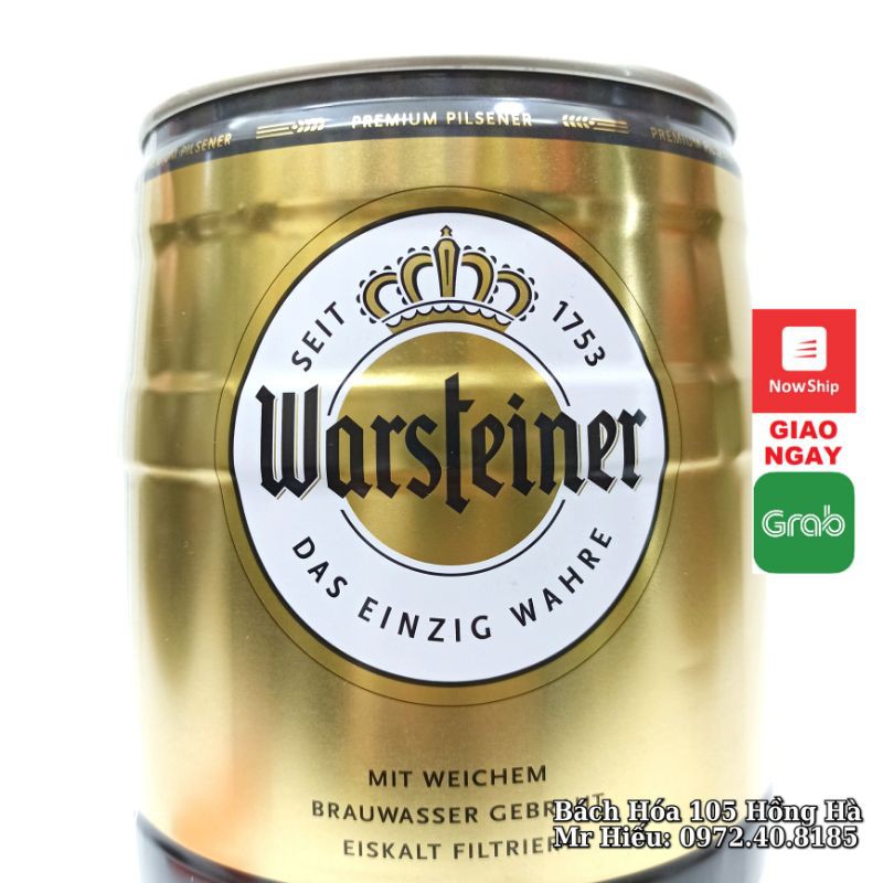 Bia bom Warsteiner nội địa Đức 5 lít