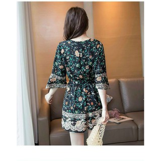 HÀNG NHẬP - JUMPSUIT LỤA IN HOA NHÍ TRẺ TRUNG
