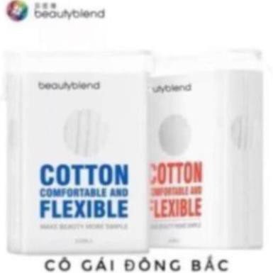 Bông tẩy trang cotton 100% Beauty Blend, bông tẩy trang 3 lớp dai siêu mịn, tiết kiệm ko xơ bông [Túi 200 miếng] - uri1