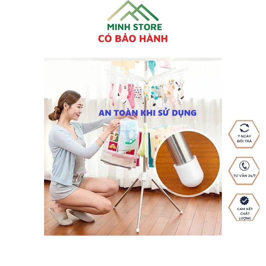 Cây Phơi Quần áo Đồ Lót Tất Vớ Lót Đồ Sơ Sinh Thông Minh Có Thể Gấp Gọn Xoay 360° Tiết Kiệm Diện Tích Hàng Chuẩn Giá Tốt
