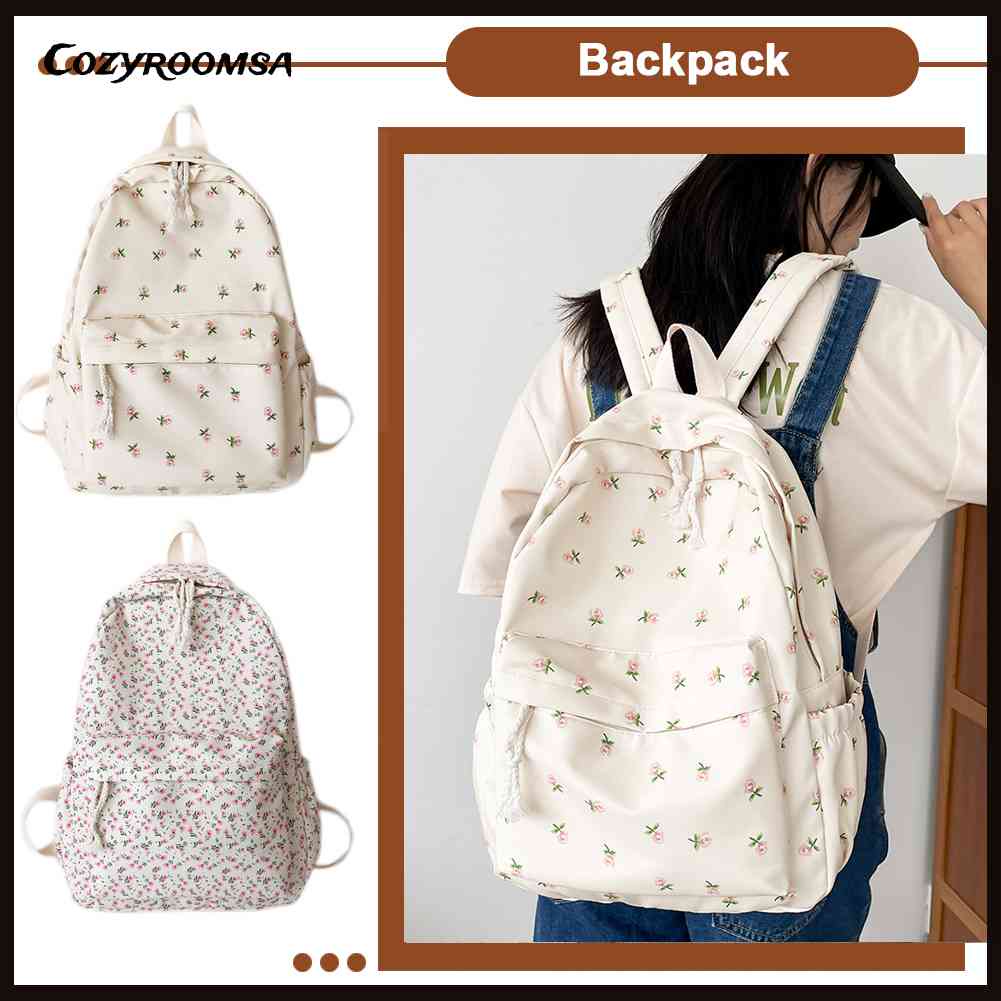 Balo Đi Học / Du Lịch Cỡ Lớn In Hoa Thời Trang