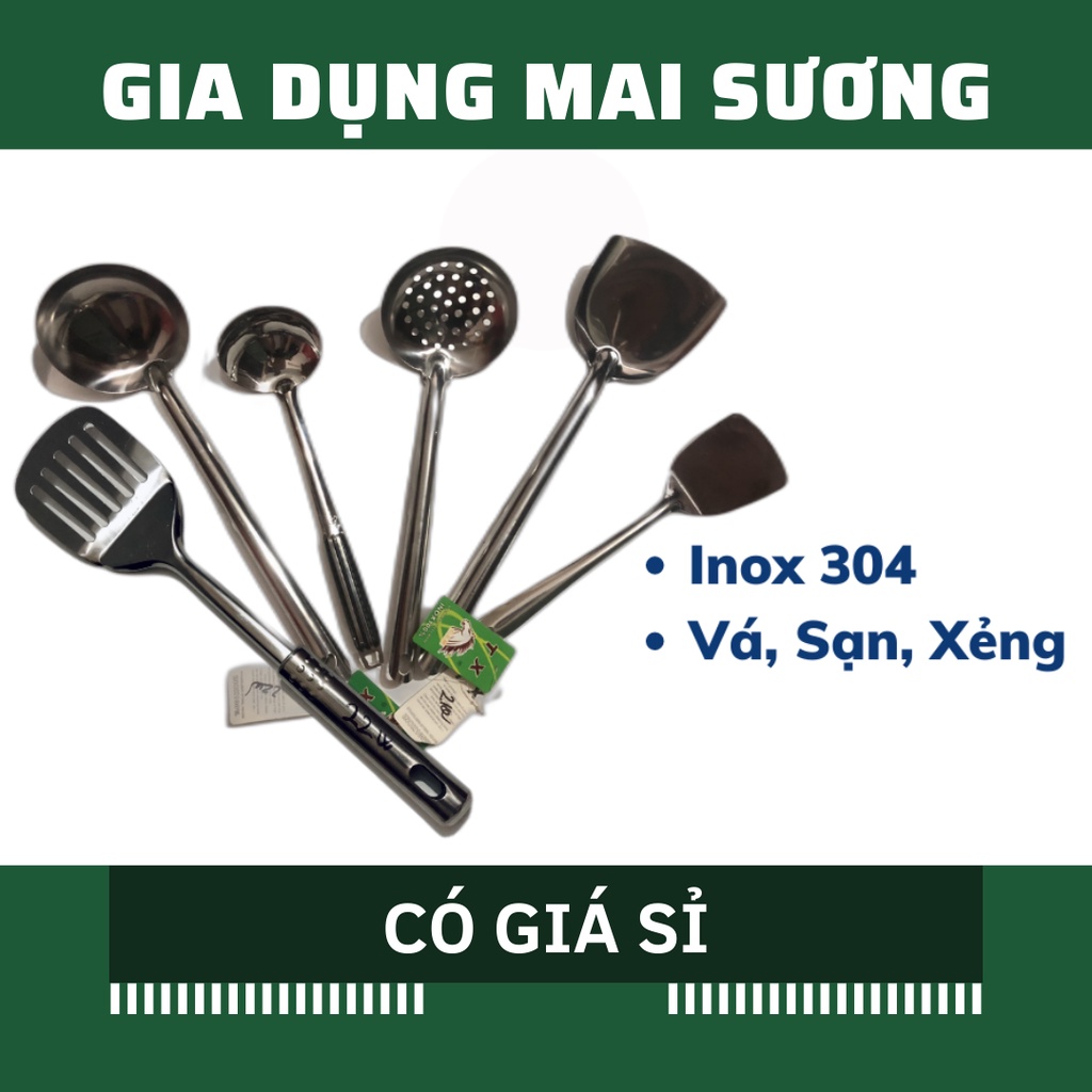 [Giá Sỉ] Vá Sạn, Vá Lỗ, Xẻng Lật Inox Chính Hãng