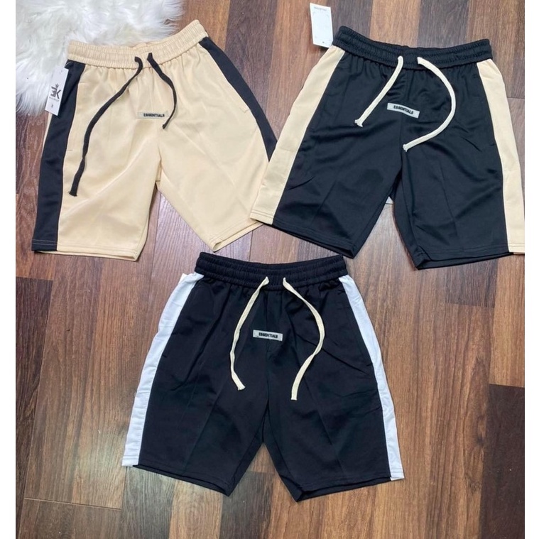 quần short nam ,quần đùi unisex 3K phối sườn kiểu dáng trẻ trung hiện đại chất liệu poly thể thao thoáng mát